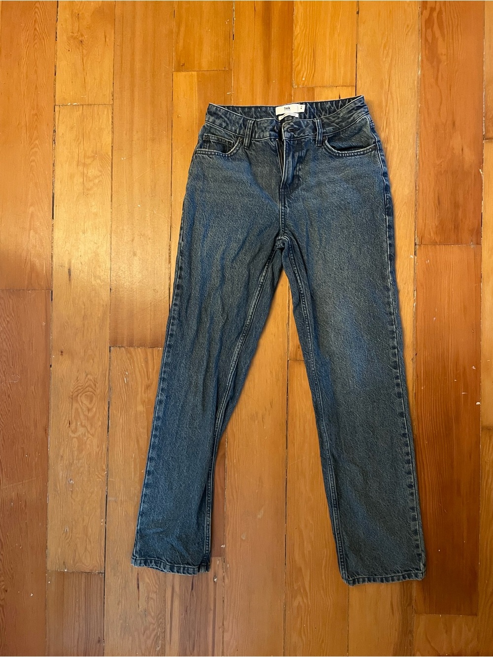 Twik by Simons High-Rise Straight Leg Jeans - Dark Wash Blue